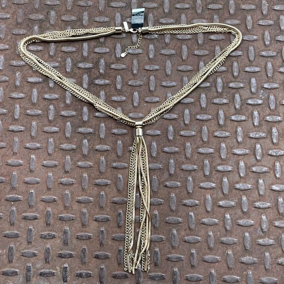 INC International Concept Women Necklace SNK Chain Long Tassel Gold Tone Yneck - Picture 6 of 12